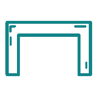 Une arche gonflable en forme rectangulaire
